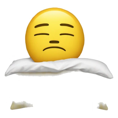 yellow emoji man with pillow head in pajamas without socks sticker