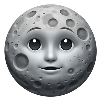 moon with out face expraction sticker