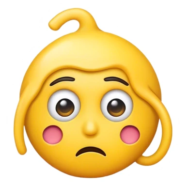 Confused thinking emoji sticker