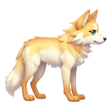 Colorful Shiny Fionbri-Falvie-sparkle-wolf-sona full body sticker