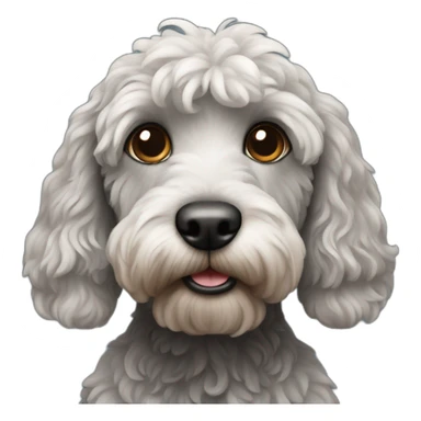 Black cockapoo dog sticker