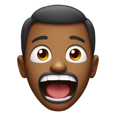 emoji with big mouth sticker