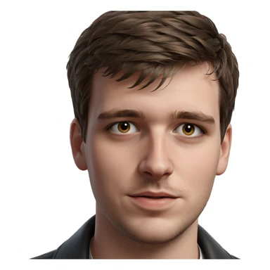 portrait of a young man sticker