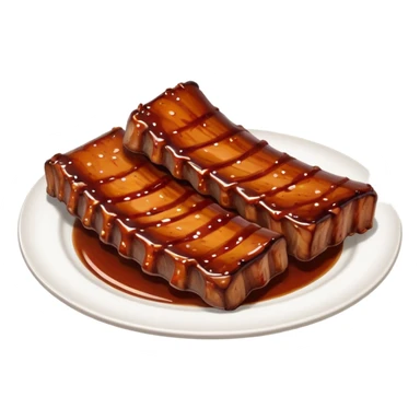 Barbecue Ribs on plate sticker