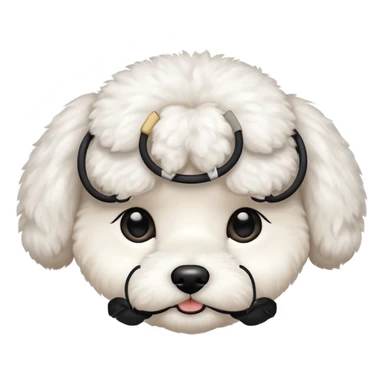 bichon frise face sticker