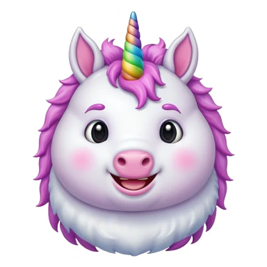 A fat unicorn ￼ sticker