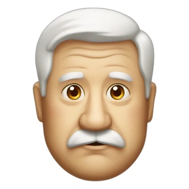 old gentleman big nose obese sticker