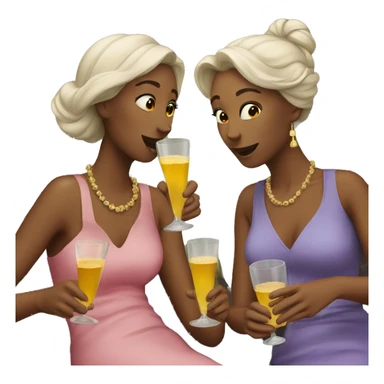three ladies drinking sticker