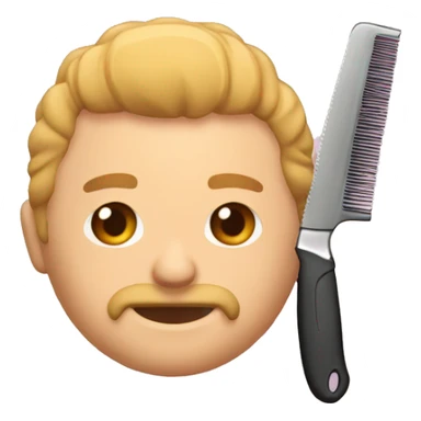 Emoji de barbero cortando el pelo sticker