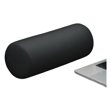 black roll pillow sticker