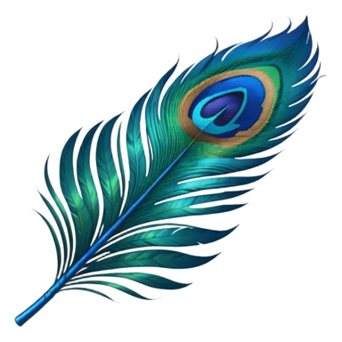 Peacock feather emoji sticker