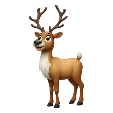 Christmas reindeer sticker
