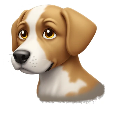 Perro con manzana  sticker