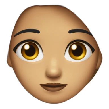 Chica Morena pelo marrón emo y ojos marrones con sombra de ojos negro sticker