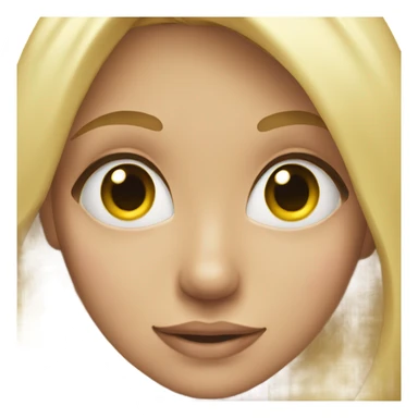 Blonde girl with heart eyes sticker