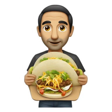 Zemmour qui mange un tacos sticker