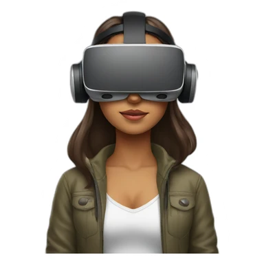 Graphic Designer colombian girl with VR headset sticker
