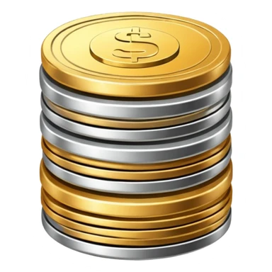 a stack of three coinsa stack of three coins sticker