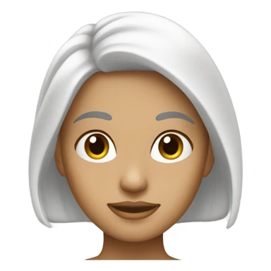 femme blanche aux cheveux noirs lisses sticker