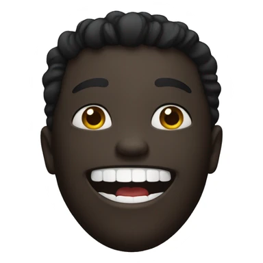 black grinning emoji sticker