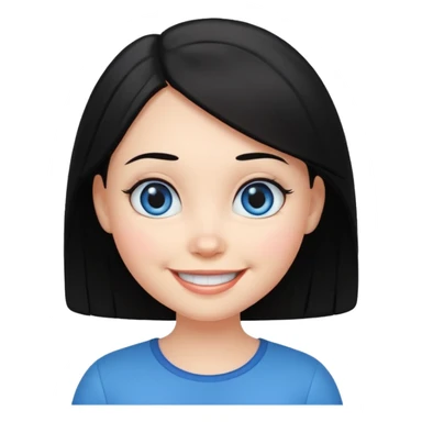 very big head and small body proportion female cartoon sticker