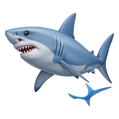 Put blue Nike shoes on the fins of the shark sticker