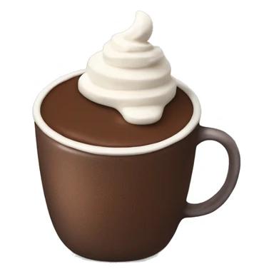 Hot chocolate with cream cheese on the top sticker