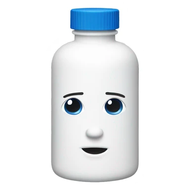 white botox bottle with blue lid sticker