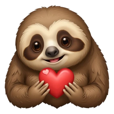 Oso perezoso con corazón  sticker