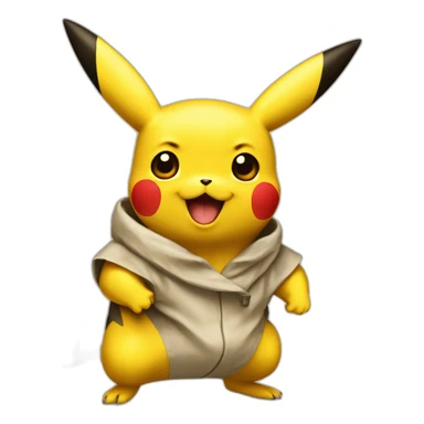 Pikachu qui foudroie salameche sticker