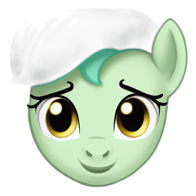 mlp pony Lyra Heartstrings looking at you skeptical and disapprovingly sticker
