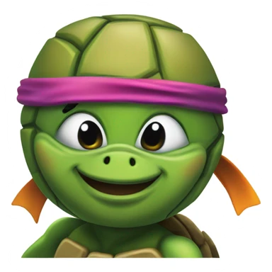 Ninja turtle saying “cowabummer” sticker