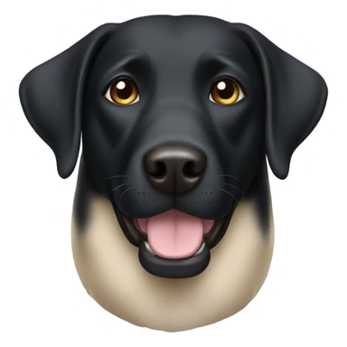 Black lab dog sticker