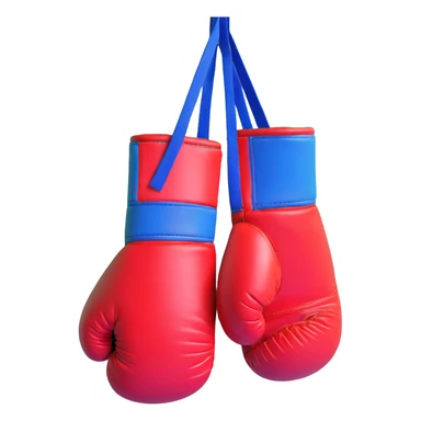 Boxing gloves with Mario colors, red with blue straps sticker