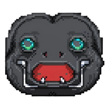 sackface with patches, buttons for eyes, and detailed zipper mouth sticker