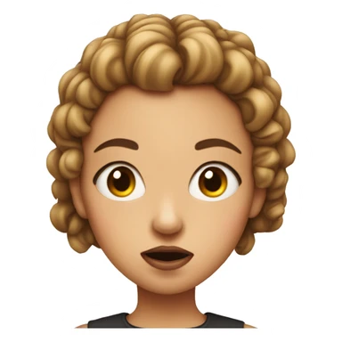 Mad girl with kitty ears and lips sticker