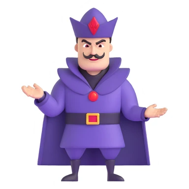 evil villain with dark powers sticker