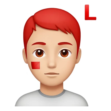 L for loser on forehead  sticker