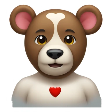 Oso con un corazón  sticker