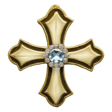 Badge of the cross, diamond,   sticker