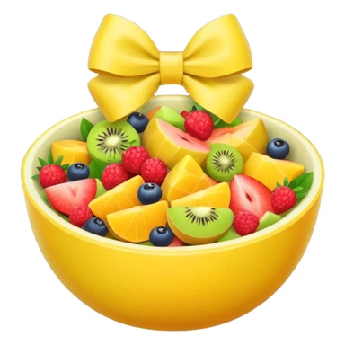 fruit salad yellow bow sticker