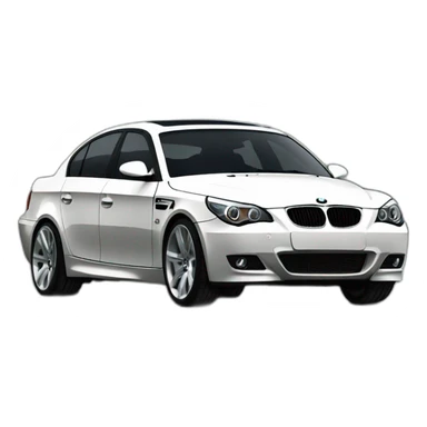 Grauer 5er bmw e60 sticker