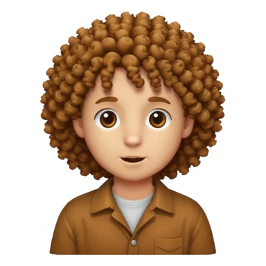 curly hair animal with shirts  sticker