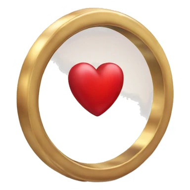 Wedding ring and heart sticker
