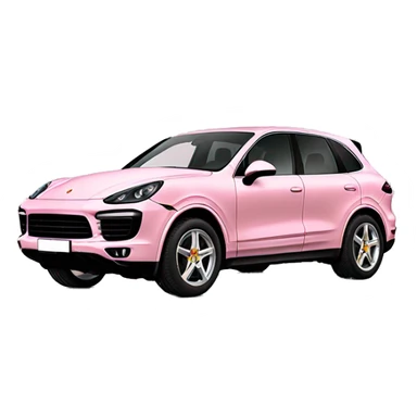 Light pink Porsche cayenne  sticker