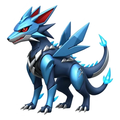Futuristic Modern Zeraora-Dialga-Zoroark-fusion sticker