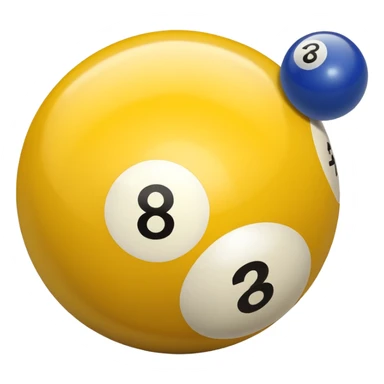 2 numbered billiard ball  sticker