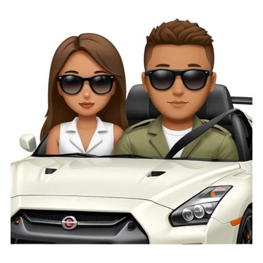 josh king jetset madrid the millionaire internet celebrity panel rank founder and instagram model girlfriend Tefi in Nissan GTR  sticker