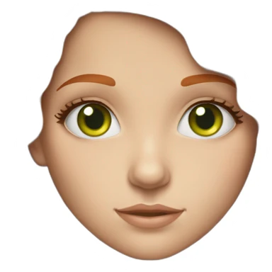 Ukrainian redhead girl with green eyes  sticker