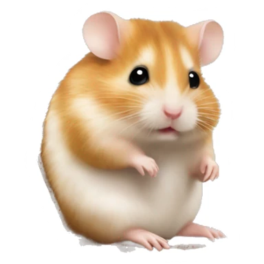 Hamster sitting on a baby dining chair sticker